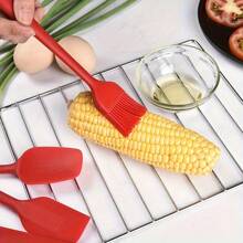 6 Pieces Silicone Kitchen Kitchenware Set - Non-Stick Heat Resistant Baking Tool With Scraper, Brush & Flipper - Cooking Accessories, Baking Tools For Baking, Cooking & Mixing, Dishwasher Washable, Easy To Clean, Kitchen Utensils, Kitchen Supplies