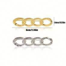 2PCS Chain Shaped Pants Waist Buckle Waist Pants Clip Adjustable Button Jeans Pins Women Skirt Clothes