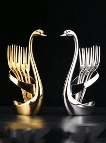 1/5/10PCS 时尚不锈钢水果叉 厨房 圣诞礼物 金色小水果叉用品 派对 生日派对 情人节