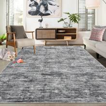 Moderner Teppich, moderner Teppich für den Innenbereich, waschbarer Teppich, karierter Teppich für Wohnzimmer, Schlafzimmer, Nachttisch, Badezimmer, rutschfeste Unterseite, Beige/Hellgrau/Dunkelgrau, Heimdekoration