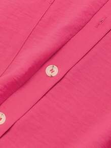 Astylish Plain Half Sleeve Button Collared Loose Oversized Shorts Romper With Pocket Summer Outfits For Women