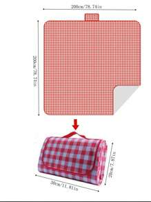 1pc Portable Moisture-Proof Picnic Mat, Soft Non-Woven Fabric Outdoor Camp Tent Thickened Ground Mat, Oxford Cloth Bottom Foldable Spring Outing Lawn Beach Cushion Waterproof Mat, Suitable For Outdoor Yard