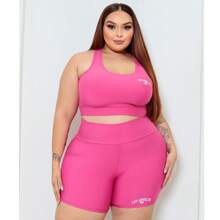 Kit 3 Set Top Short Academia Los Angeles Plus Size - Multicolor - View 4
