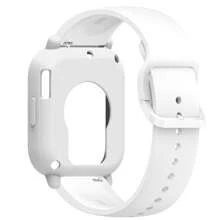 Silicone Case + Strap Compatible With Redmi Watch 5 Lite / 5 Active Repacement Bracelet Belt Smart Watchband Protective Shell Cover