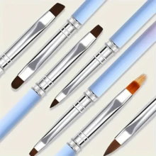 15 PCS Nail Art Brush Set - Gradient Long Handle Design ,Gradient Nail Art Brush Set For Salon & Home Manicure