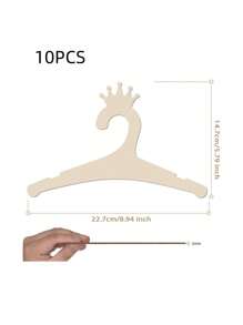 5pcs Customized Children's Wooden Hangers, Personalized Name Design Clothes Rack, Kids Garment Storage Hanger,Letter,Engraved,Ornamental,Exquisite,Stylish,Modern,Custom,Personalised,Unique,Customized,Baby Gifts,Ideal Gifts For Him,Ideal Gifts For Her,Son,Daughter Back To School,Kids,Urban Gala,Modern,Colorful,Cute - Crown - View 6