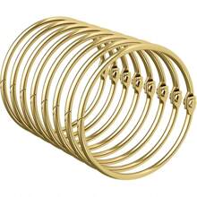 10Pcs/30Pcs/50Pcs Curtain Rings, Shower Curtain Rings, Shower Curtain Hooks Rust-Proof Curtain Shower Rings, Smooth Sliding Metal Gold Shower Hooks For Metal Shower Curtains And Rods - Multicolor - View 9