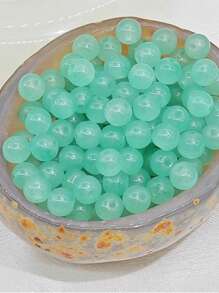 100pcs 8mm Imitation Jade/Agate Beads, Transparent Pottery Glazed Round Beads For DIY Bracelet Necklace Jewelry Making - Multicolor - View 6