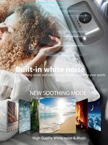 Bluetooth Speaker With Wireless Charging, Bluetooth Speaker With LED Clock Alarm, Wireless Charging Speaker - Black - View 4