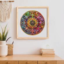 盆栽多肉植物/曼陀罗之梦木制拼图，精美纸板盒，不对称形状木制拼图玩具，独特的儿童益智玩具，装饰艺术，节日礼物，情人节，新年礼物 - 彩色 - 查看 11