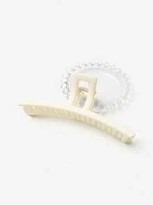 1 pieza Clip para el cabello de mujer de moda de una sola línea y de gran tamaño, clip de cabello elegante de unicolor, clip de cabello grande, accesorio de cabello simple, adecuado para el uso diario, citas y vestir.