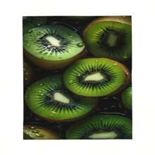 Kiwi Fruit Print Flannel Blanket Soft Warm Lightweight Reversible Machine Washable All-Season Throw For Bedroom Dorm Car Outdoor Sofa Travel Office Camping Vibrant Green Kiwi Design On Black Background Allseason Blanket | Bold Pattern Throw | Machine Washable Throw