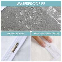 1 件衣服防尘罩，家用透明磨砂 PEVA 可洗收纳袋，大衣西装衣柜挂衣袋。