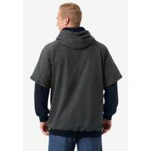 Boulder Creek By KingSize Men's Big & Tall Tall Thermal-Lined Layered Look Hoodie - HEATHER CHARCOAL - 查看 2