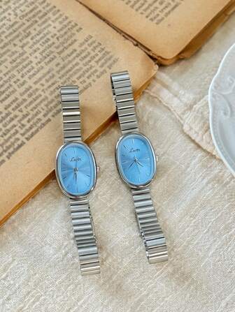 1pc New Fashion Silver Bracelet Quartz Watch For Women, Vintage Luxury Minimalist Chic Quality Elegant Versatile Ladies Watch