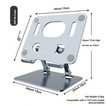 Folding Mobile Phone Stand 360 Degree Rotation/Can Not Be Rotated, Tablet Stand Non-Slip Tablet Stand Height Adjustable 4.7-12 Inches