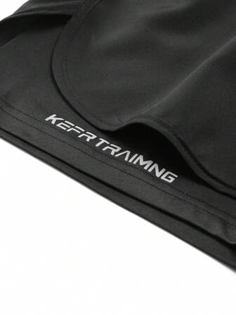 Pantalones cortos deportivos de color liso para primavera/verano, antideslizantes, con doble capa, para pareja/unisex, para correr, actividades al aire libre, gimnasio, de ajuste holgado y livianos, diseño casual