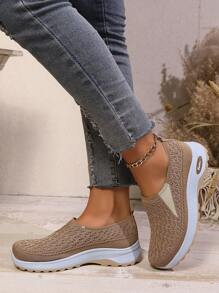 New Spring Autumn Mesh Slip-On Shoes, Comfortable Breathable Casual Versatile Shoes For Middle-Aged And Elderly Women