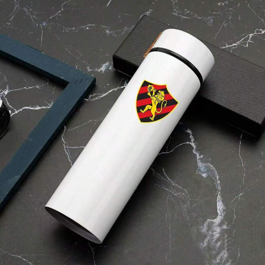 Personalized Football Team Bottle With Led Digital Temperature Meter 500ml - Sport Recife Branco - View 1