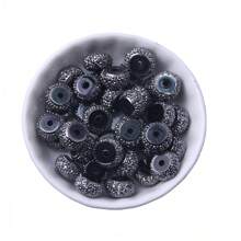 12mm 20/50/100pcs Pack Mix Colorful Color Stock Resin Flat Rhinestone Spacer Rondelles Beads For Beadable Pen Keychain Fashion Chunky Necklace Bracelet DIY Jewelry Making