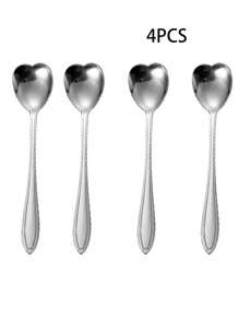 Mirror Polished Dessert Cutlery Set, Dessert Spoon, Ice Cream Spoon, Coffee Spoon For Dessert Table Decoration, Coffee Spoon Set With Tray, Swan Spoon And Fork Tray, Spoon Coffee Counter Organiser, Home Kitchen Holiday Gifts - Multicolor - View 30