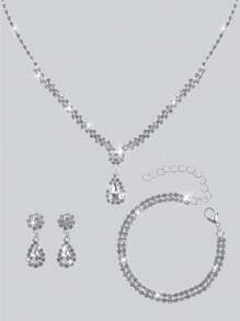 Shiny And Elegant Pleated Women's Evening Bag With Charming Rhinestone Pendant Necklace, Bracelet, Earrings, Gorgeous And Exquisite Party Clutch, Perfect Purse For Party Girls, Brides, College Students, Shoulder Crossbody Bag With Detachable Metal Chain, Perfect For Prom, Banquet, Party, Wedding, Holiday Party, Best Gift