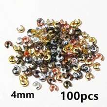 100pcs 3mm 4mm 5mm Round Covers Crimp End Beads Stopper Spacer Beads For DIY Jewelry Making Findings Supplies - Crimp Beads - View 25