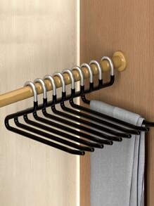 5/10 Pieces Stainless Steel Z-Shaped Pants Racks, Multi-Purpose, Space Saving, Multi-Function, For Closet Organizer, Pants, Jeans, Scarves, Wardrobe, Bedroom Storage