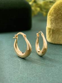 Newsoul 一对独特的豆形耳环，925纯银简约别致的月亮耳环，精致珠宝礼物，适合女孩日常佩戴和约会，姐妹情谊之选。