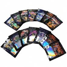 100 piezas de bolsas Mylar con cierre zip resellable, de 6*8 cm, bolsas de empaque de plástico holográfico láser con ventana, a prueba de olores, a prueba de olor, bolsas de almacenamiento selladas extra pequeñas