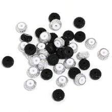 12mm 20/50/100pcs Pack Mix Colorful Color Stock Resin Flat Rhinestone Spacer Rondelles Beads For Beadable Pen Keychain Fashion Chunky Necklace Bracelet DIY Jewelry Making