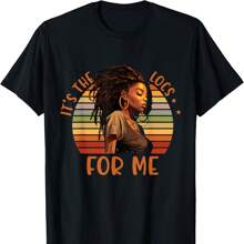 It's The Locs For Me Afro Hair Black American African Girl T-Shirt - Black - View 1