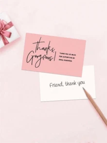 Pink Thank You Card, Support My Small Business Card, Order Thank You Card, Small Business Thank You Card, Thank You Gift Card, Gift Card Packaging, Thank You Card Paper To Give To Seller As Gift, Thank You Card
