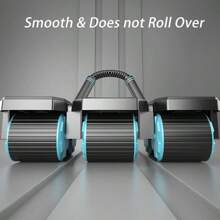 New 6-Wheel 8-Support Ab Roller With Elbow Support - Auto-Rebound Ab Roller, Upgraded Reinforced 6-Wheel 8-Support Ab Core Workout Equipment Home Gym Ab Machine: Latest Upgraded High-Performance Fitness Machine With Multi-Layer Anti-Slip Design, Free Anti-Slip Knee Pad - Black - View 4
