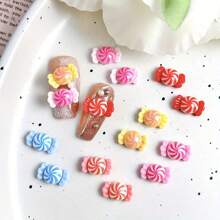 20/40 Peças Acessórios de Unhas de Desenho Animado Kawaii Dopamina, Doces Simulados, Artesanato Minúsculo, Encantos Comida DIY Resina Arte Decorações