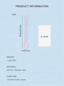 1pc Cosmetic Scoop Made Of Silicone, Both Ends Can Be Used For Foundation, Face Cream, Etc. Can Be Scooped Up