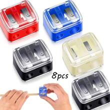 10pcs/8pcs/4pcs/2pcs/1pc Multi-Functional Double Hole Eyebrow Pencil Sharpener, Eyebrow Pencil, Eyeliner Pencil Makeup Tools Sharpener, Big & Small Hole Design, Easy To Use, Portable, Suitable For Beauty Salons, Nail Salons,Makeup,Cheap,Room Decor,Vanity,Travel,Bedroom,Makeup Accessories,Cheap,Stocking Stuffers,Makeup,Makeup Tools,Cheap Stuff,Gifts,Gifts For Women,Christmas Gifts - Multicolor - View 16