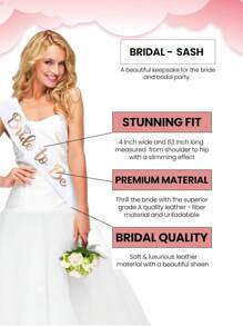 1pc/6pcs Customized Romantic Ribbon Belts; DIY Dress Up For Weddings, Parties, Birthdays, And Graduation Ceremonies; Customized Decorations; Gift Ribbon; Customized Gold Handwritten Fonts; Available In Multiple Colors; Customized Accessories For Brides And Bridesmaids.