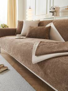 1 pièce Housse de canapé pour toutes les saisons, simple et moderne en chenille antidérapante et imperméable. Housse de coussin de canapé résistante à la poussière et aux salissures, lavable, résistante à la décoloration, adaptée aux animaux de compagnie. Convient pour la chambre, le bureau, le salon, le canapé d'angle