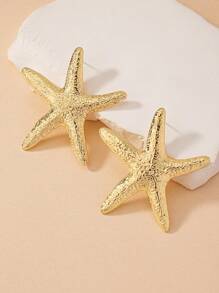 1 Pair Simple Stylish Personalized Holiday Ocean Style Starfish Earrings