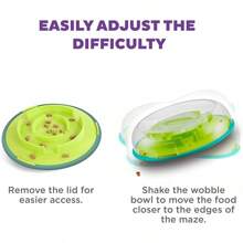 Outward Hound Nina Ottosson Wobble Bowl Dog Game -Interactive Slow Feeder Bowl Dog Game - 搖擺碗(綠色) - 查看 7
