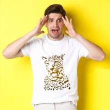 1pc Leopards Pattern Hollow Template Animal Leopard Painting Template For Fabric, Picture Frame, Wall, Crafts DIY Spray Painting Leaking Printing Plate