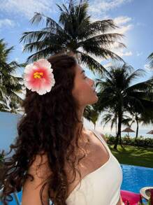 1pc Elegant Foam Flower Claw Clip, Fashionable & Charming Hair Accessory For Parties - Multicolor - View 7