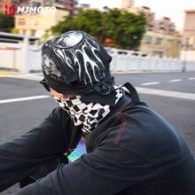 MJMOTO Classic Retro Men's Motorcycle Helmet Balaclava Face Mask Summer Running Cycling Hat Skull Cap Headwrap Face Shield Headband