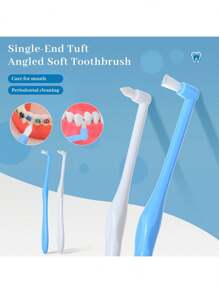 Orthodontic Single Tufted Tapered Toothbrush, Suitable For Wearing Braces, Wisdom Teeth, Medium Bristle