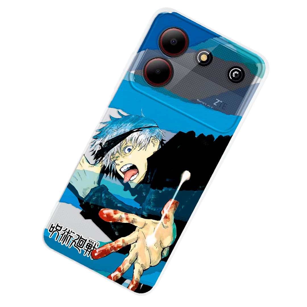 Funda Compatible con Zte Satoru Gójo Manga, Protector para Zte Jújutsu Kaisen, Case para Zte Satoru Gójo Manga, Carcasa de Satoru Gójo Manga Jújutsu Kaisen Anticaídas a Prueba De Golpes TPU. - Transparente - Ver 1