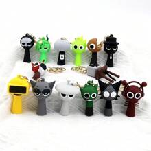 Sanrio 1 st Sprunki Rhythm Game Box Sleutelhanger, Game Peripheral Rhythm Box Figuur Hanger