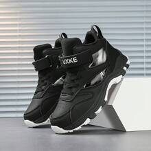 Modische, lässige High-Top Sportschuhe, leicht, atmungsaktiv, vielseitig für Basketball, Wandern, Jugendliche - Schwarz - Übersicht 5