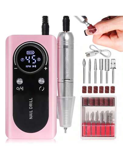 Pulidor Esmeril Drill Uñas Profesional Taladro 45000rpm