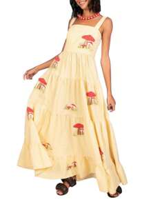 Women Long Dresses - 黃色 - 查看 1